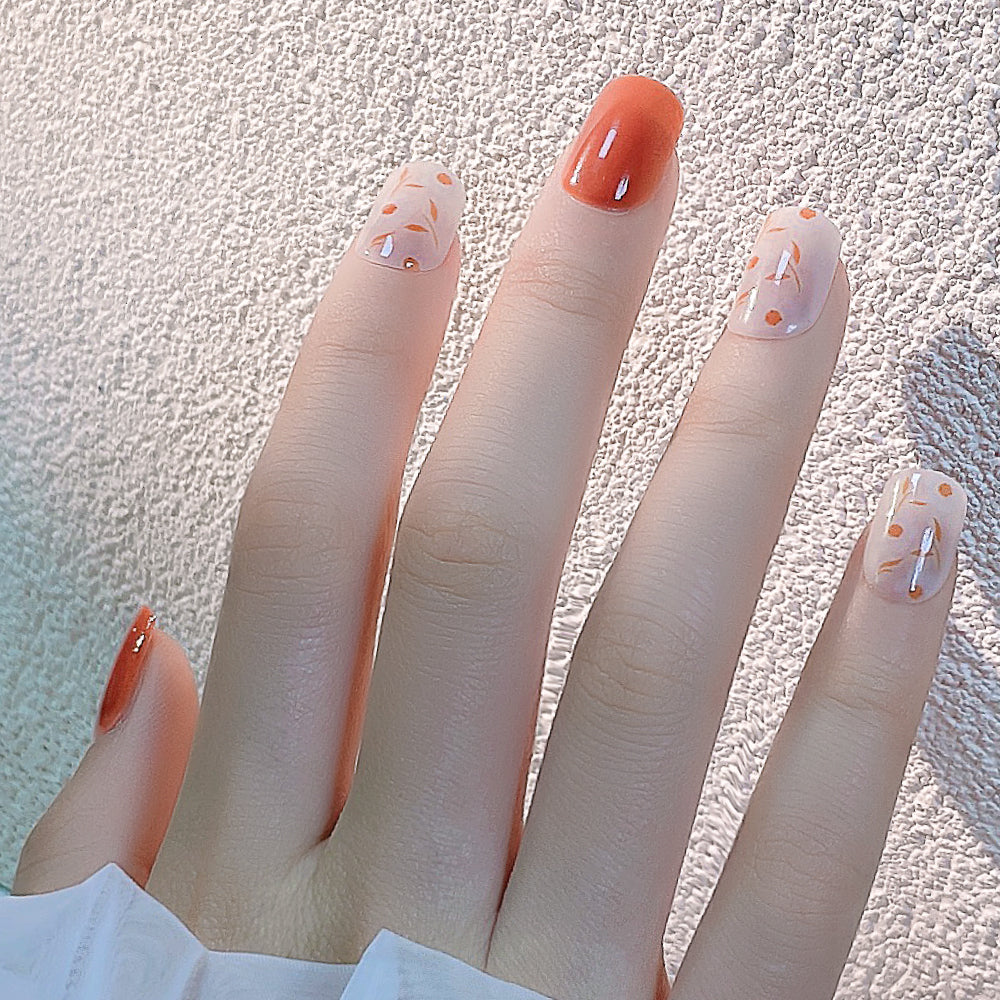 Fake Nail Patches Hand Wearing Art