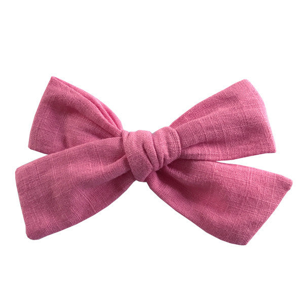 Cotton and linen bow hairpin