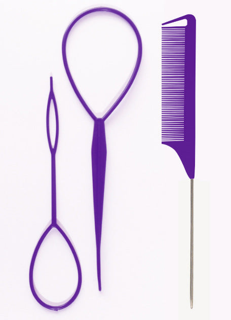Hair Braiding Tools Comb Set Hairdressing Tress Device Hair Puller Pin Four-piece Set Household Modeling Tail Comb New