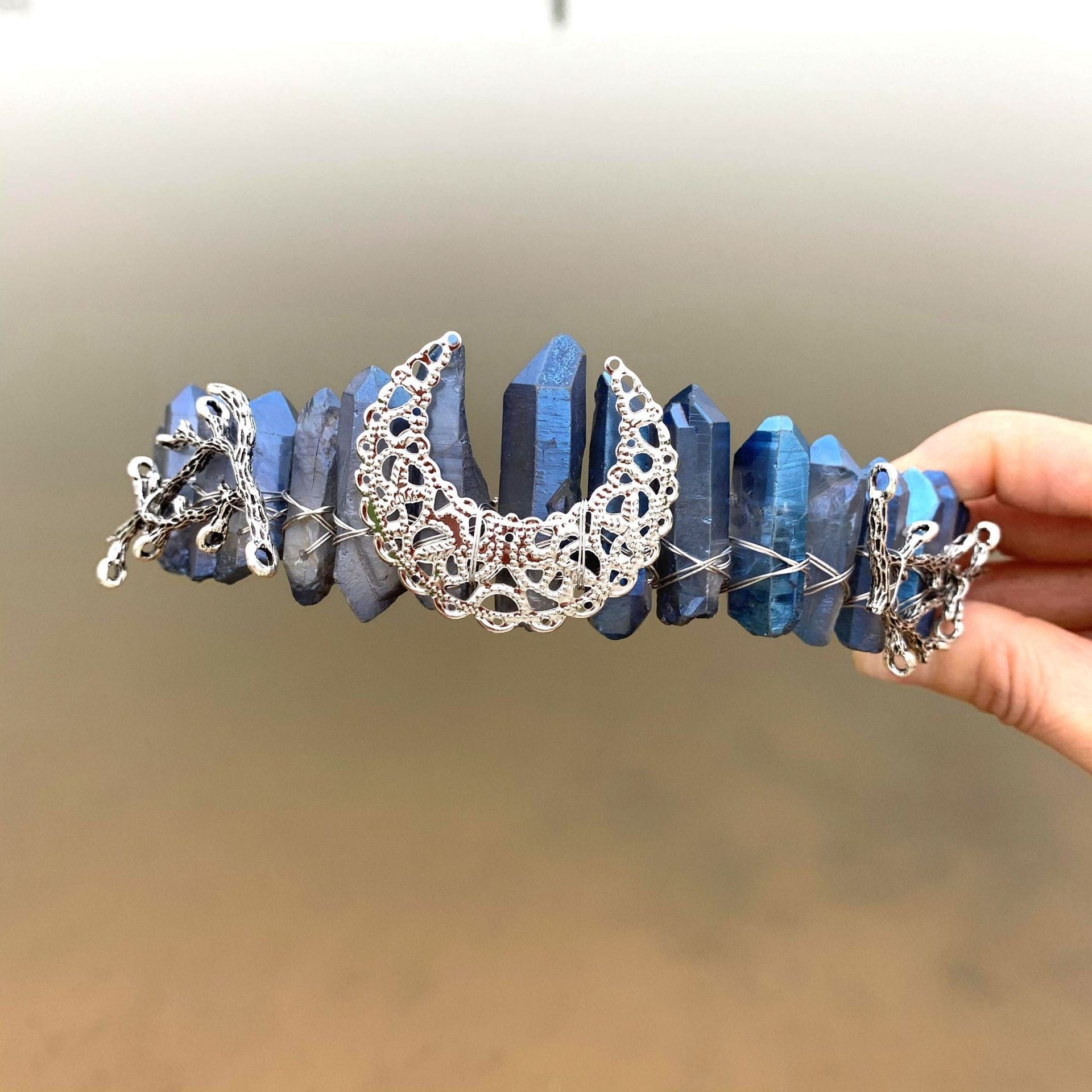 Festive Hair Comb On Moon Branch Hair Band