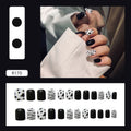 Fake Nail Patch Finished Nail Sticker Nail Sticker Black And White
