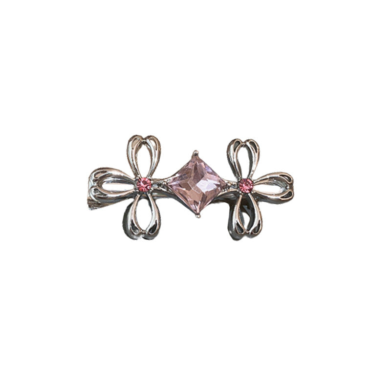 New Liquid Metal Pleated Butterfly Hairpin