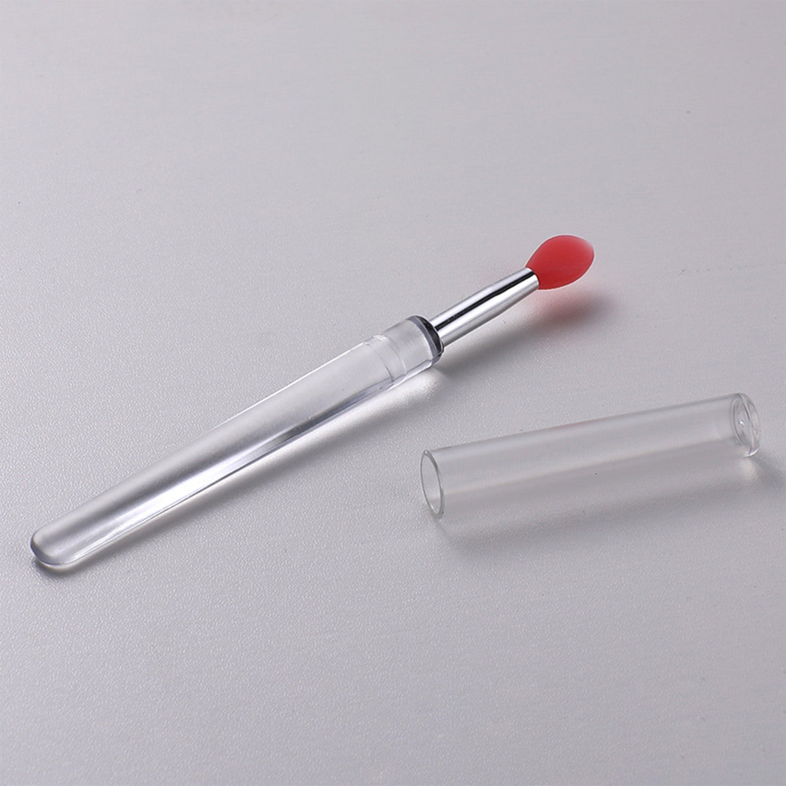 Reusable Silicone Lip Brush Set For Lipstick, Gloss, Balm, Mask & Scrub - Hygienic Caps, 8 Colors