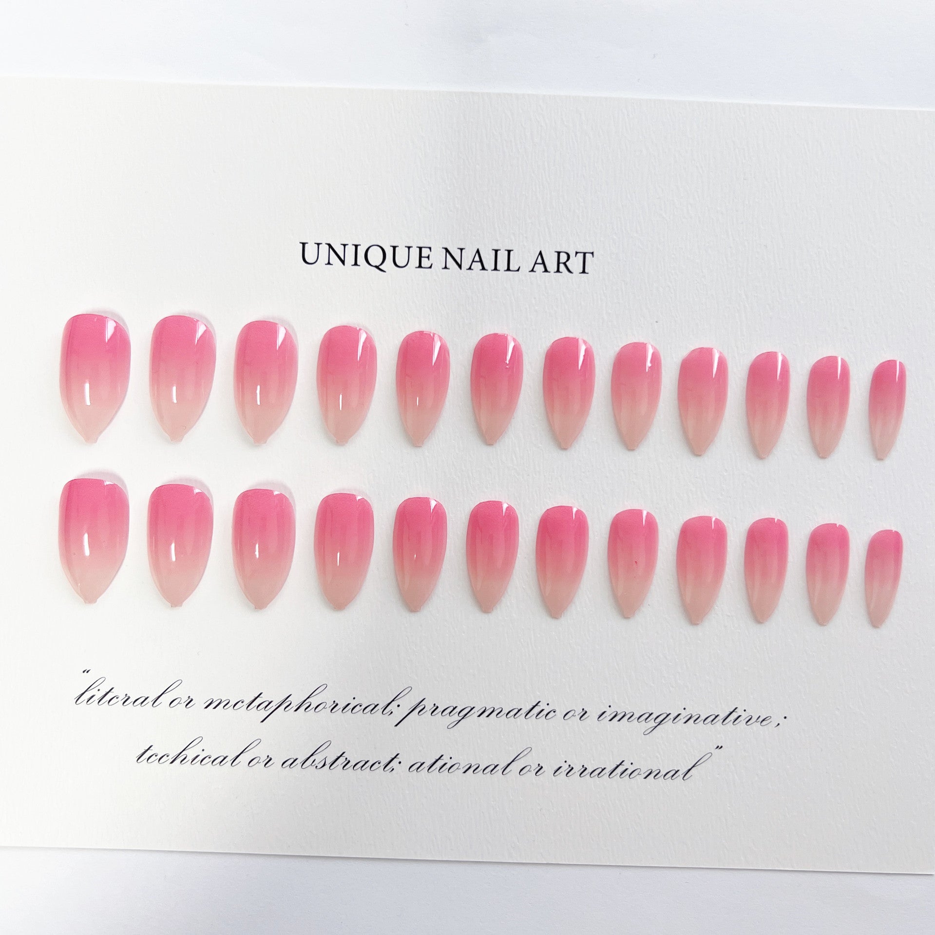 False Nail Patch Peach Powder Gradient Apricot