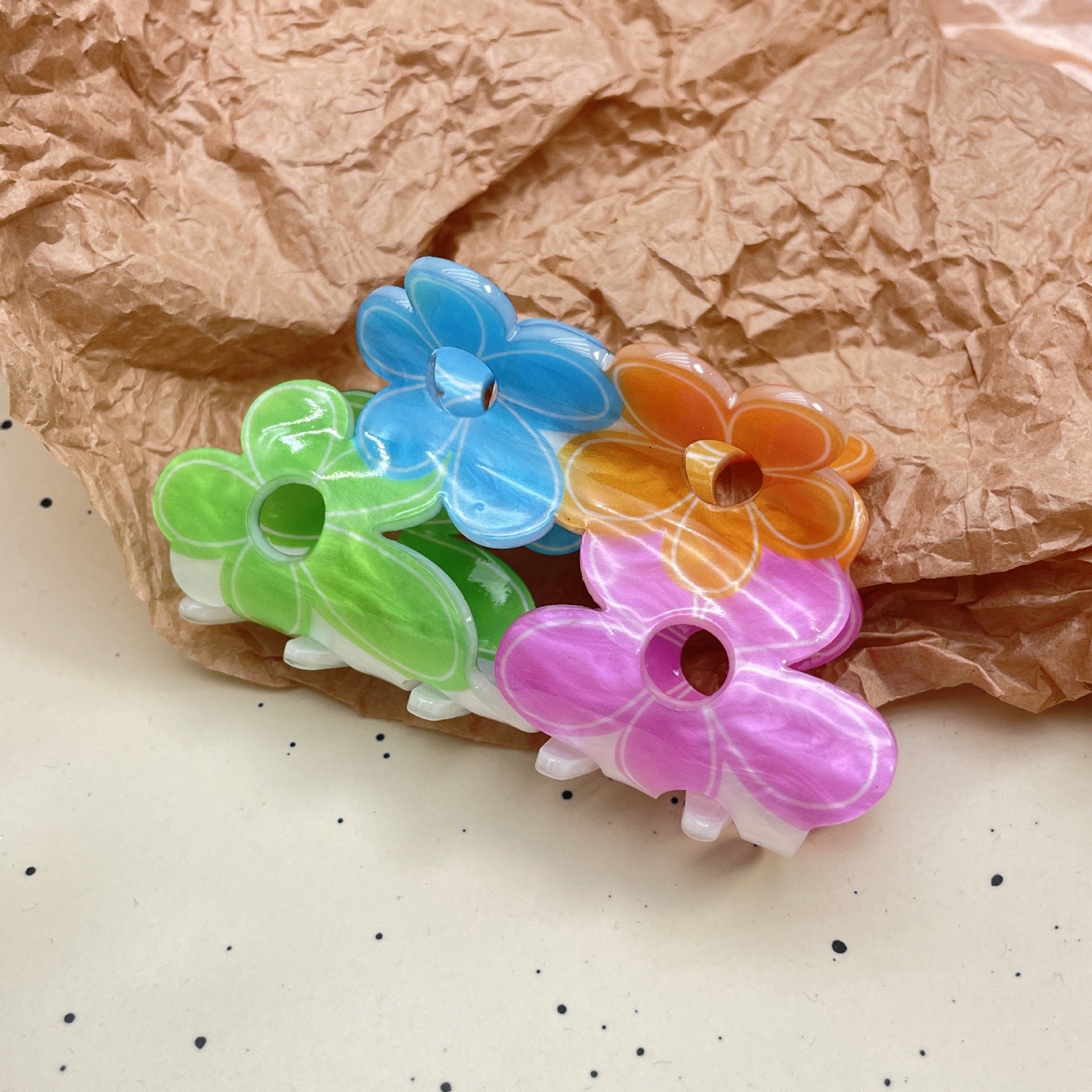 New Acrylic Hair Claw Korean Version Cartoon Hair Accessories Animal Hair Clip