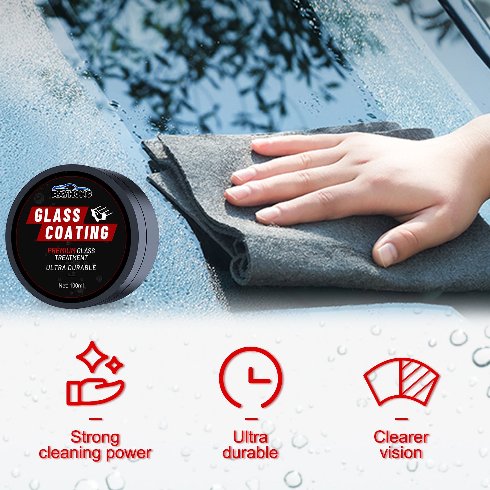 Windshield Cleaning Cream Waterproof Coating