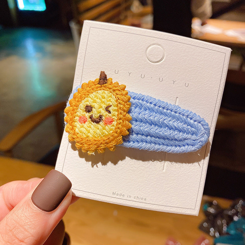 Korean children's knitting hairpin