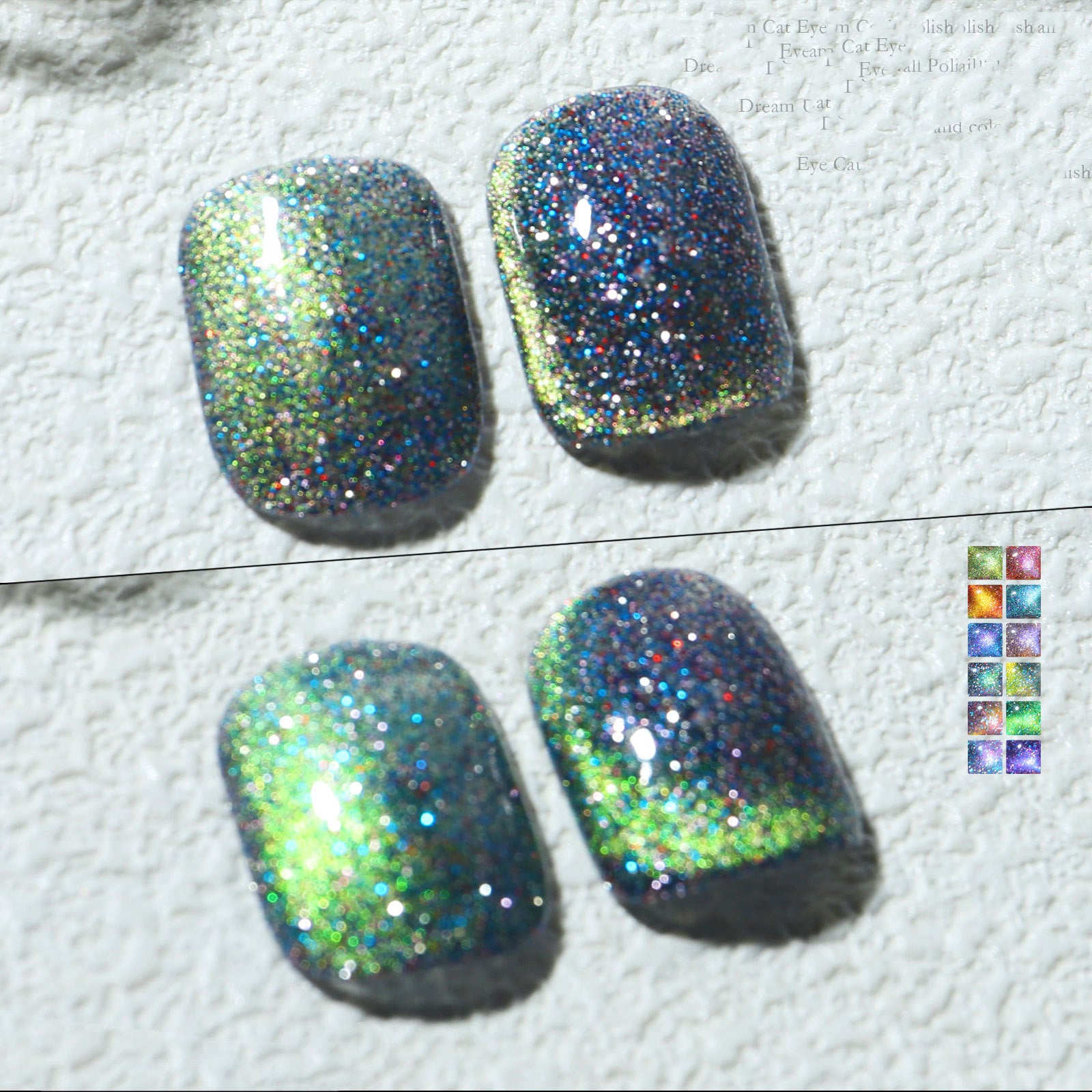 Misscheering Aurora Mystical Galaxy Cat-Eye Shiny Nail Gel Polish