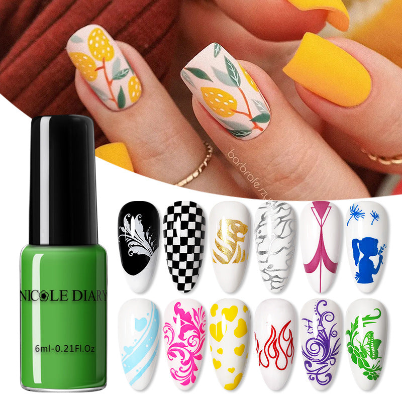 Nicole Dairy Simple Home Painted Quick-drying Nail Beauty Print Oil