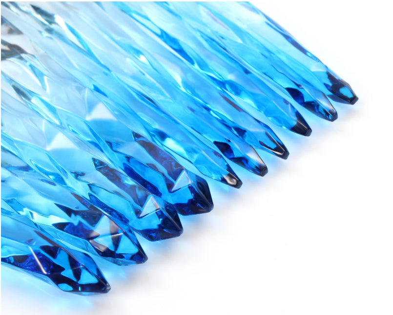 10 PCs Clear Crystal Diamond Shank Foundation Brush Suit