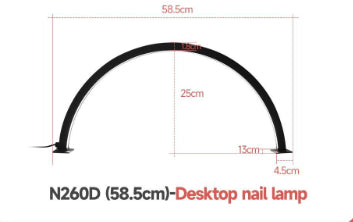 Led Desktop With Diamond Half Moon Light For Nail Beauty Shop Lighting Eye-protection Lamp