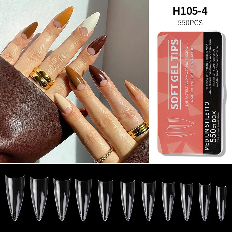 Porcelain White Box Nail Polish Ultra-thin And Scratch Free Matte soft gel tips
