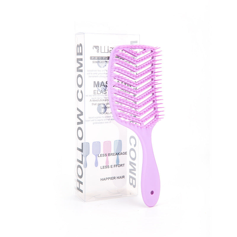 Hollow V-shaped Massage Modeling Big Curved Comb