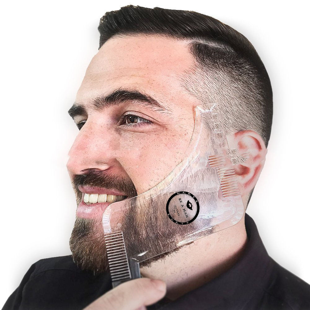 Transparent Appearance Double-sided Beard Styling Comb Modeling Template Ruler Modeling Tool Beard Comb