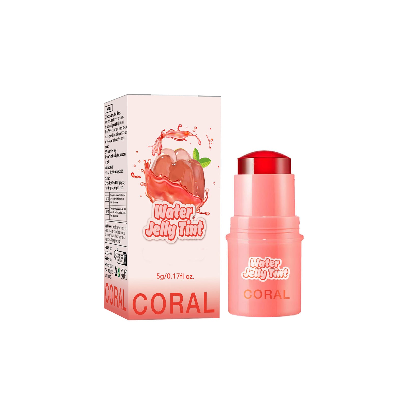Coral Blush Stick Jelly Texture Easy To Apply