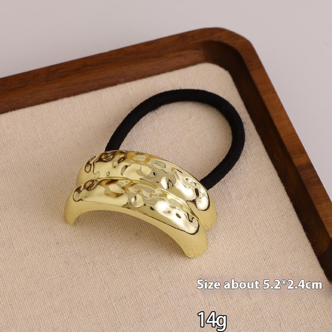 European And American Cold Style Geometric Metal Concave-convex Stretch Retro Head Rope