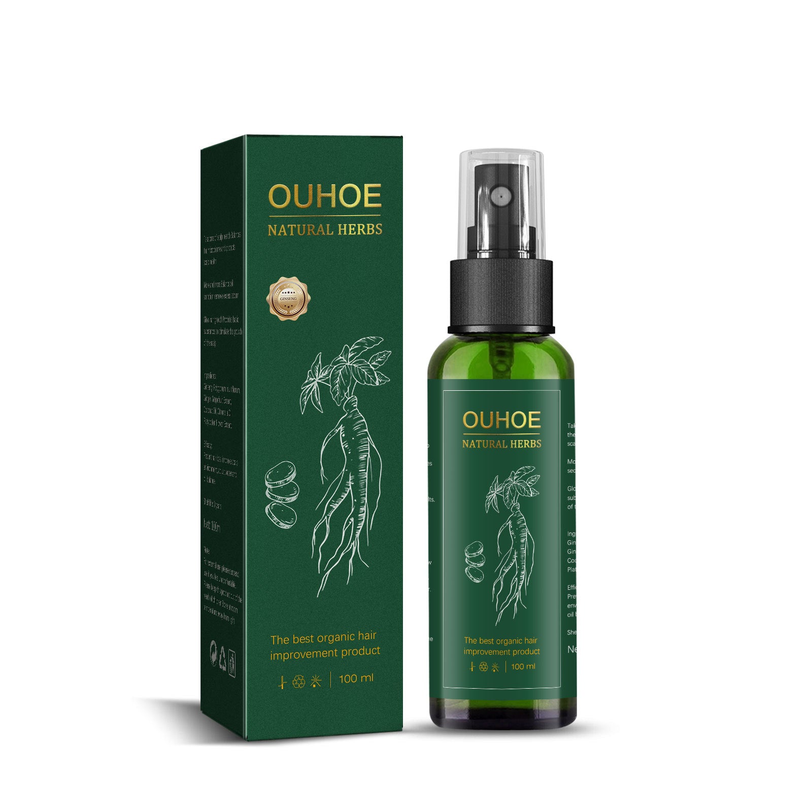 Ouhoe Ginseng Hair Growth Liquid Spray To Prevent Hair Loss