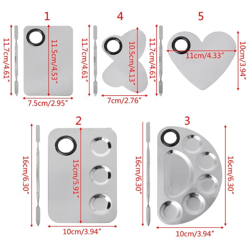 Nail Art Stainless Steel Palette Set Palette