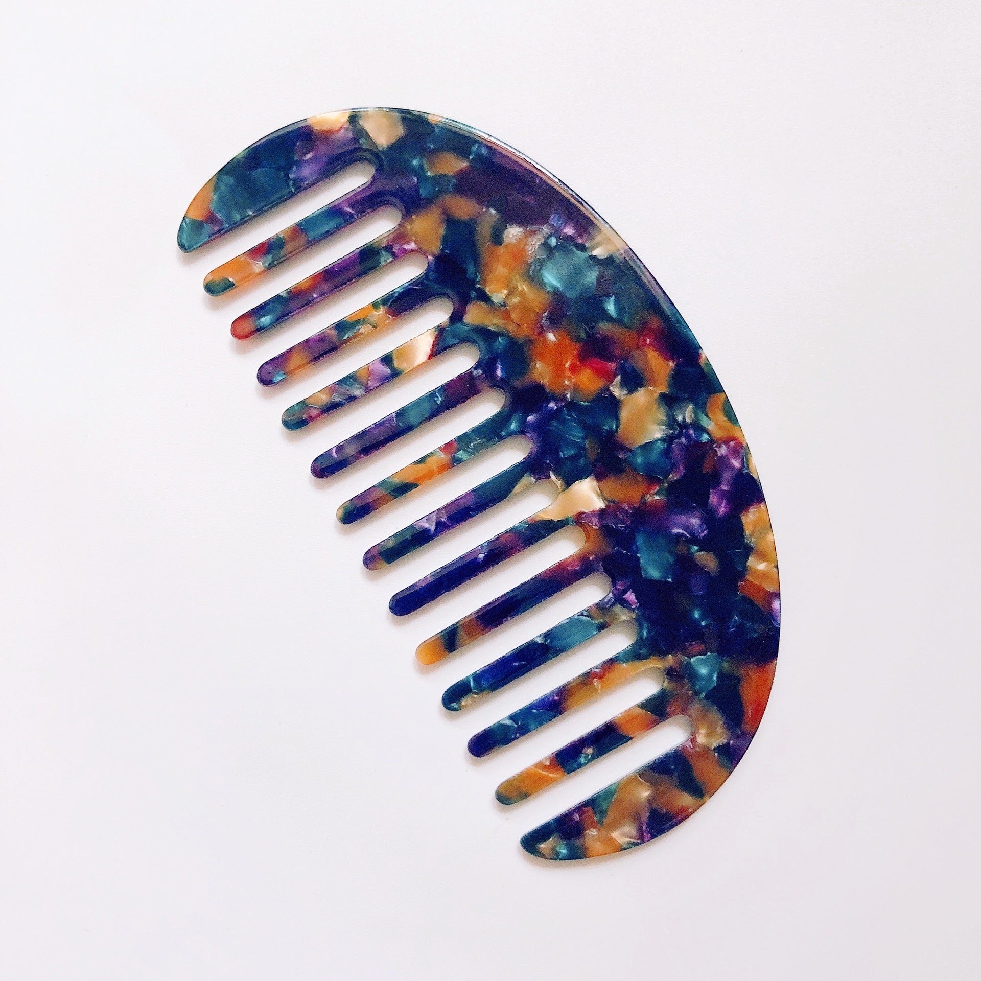 Women's Acetate Plate Semicircle Geometric Comb