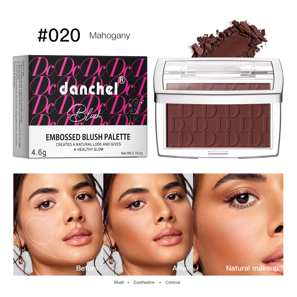Embossed Natural Nude Makeup Matte Rouge Blush Cross-border Repair Blusher Plate