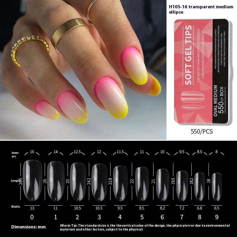 Porcelain White Box Nail Polish Ultra-thin And Scratch Free Matte soft gel tips