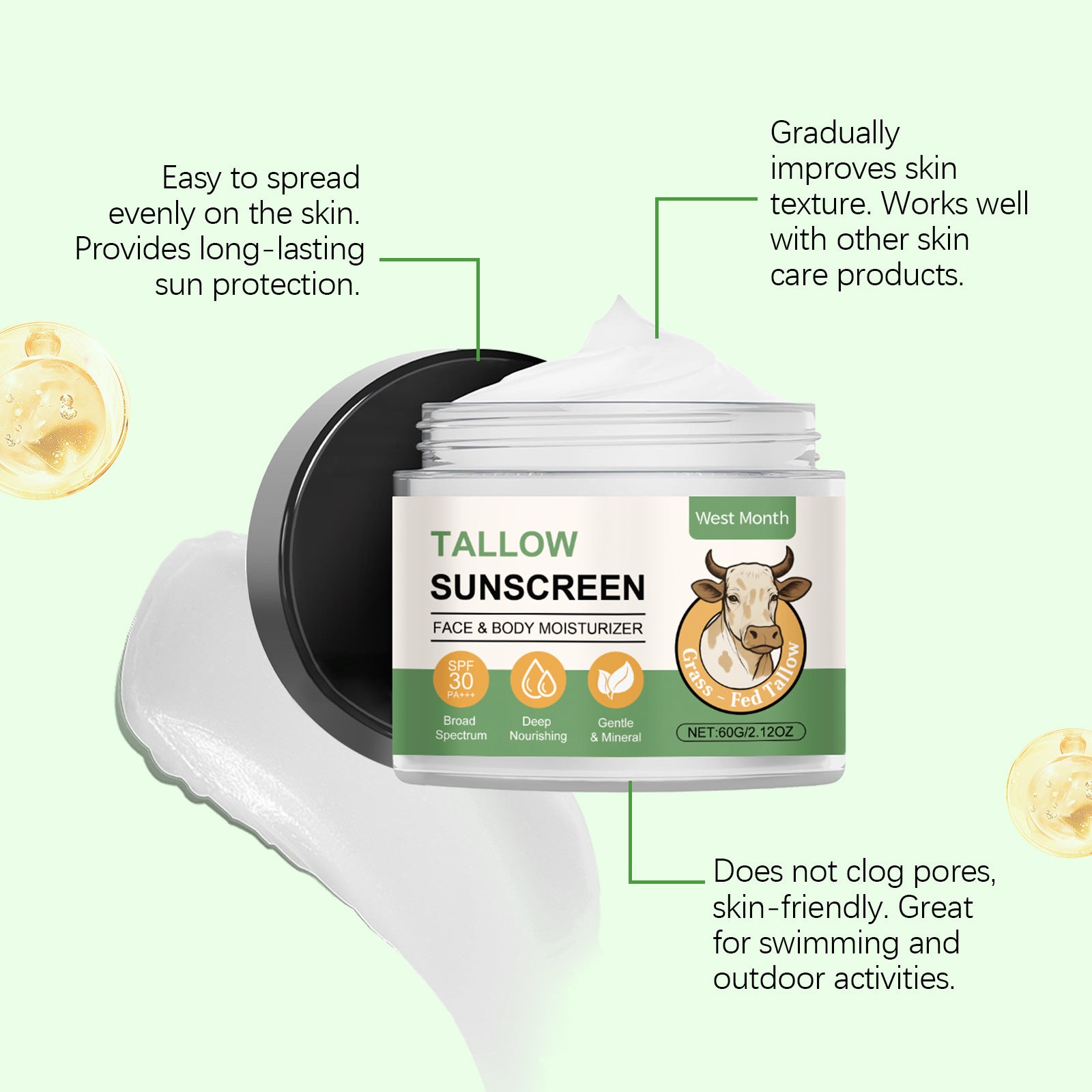 Refreshing Not Oily Moisturizing Protective Cream