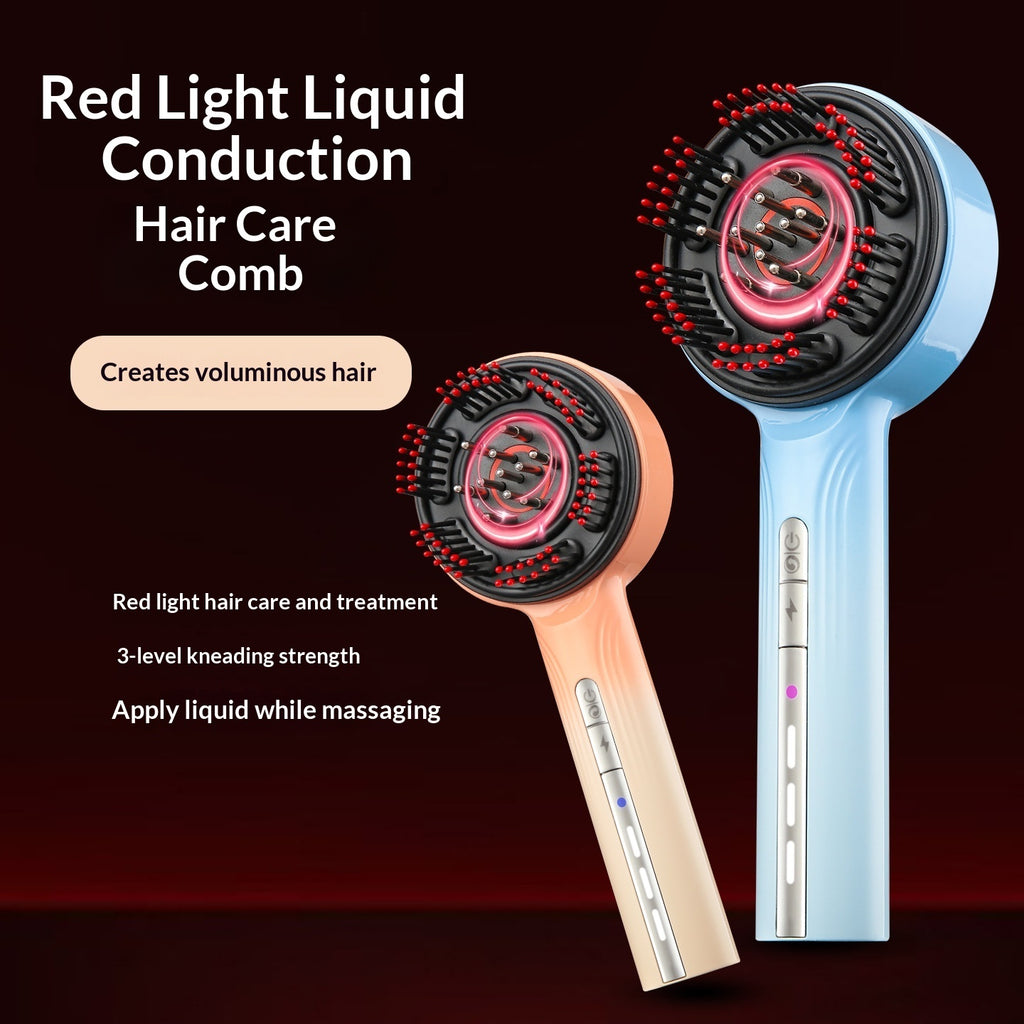 Hair Growth Comb Scalp Drug Delivery Massager With Red And Blue Light For Hair Loss Prevention And Hair Care