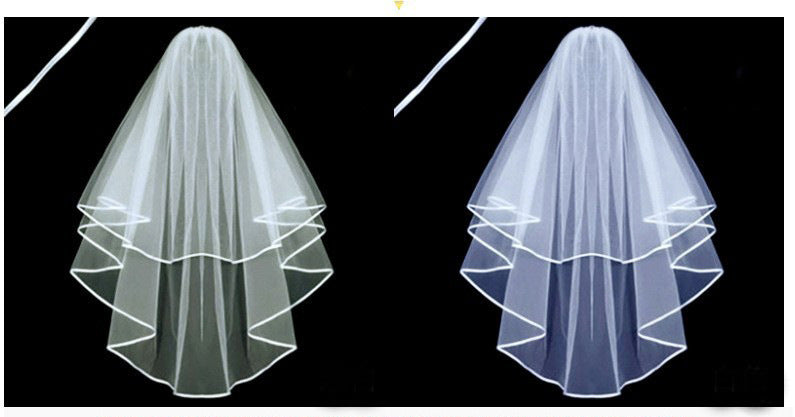 Double-layer Edging Veil Iron Comb Single Party