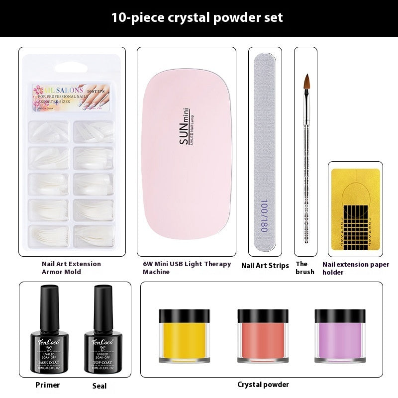 Tencoco Crystal UV Gel Nail Polish Extended Three-dimensional Modeling
