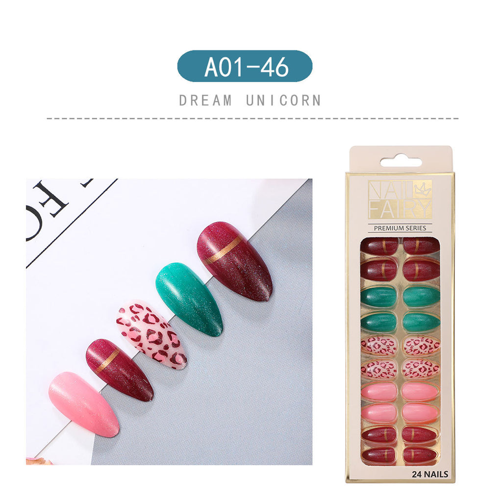 Leopard Print Water Drop Nail Stickers Wear