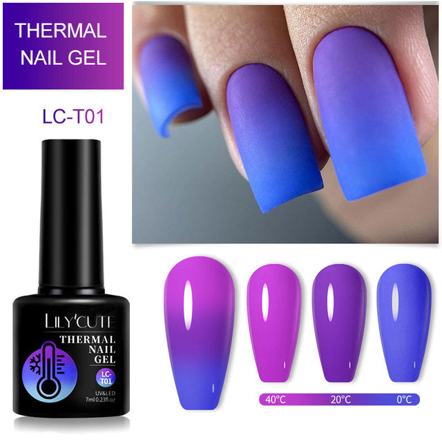Lilycute Color Changing Thermal Gel Nail Polish Winter