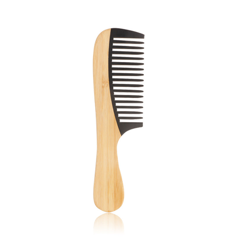 Hair Shunfa Electric Bamboo And Wood Splicing Comb Big Tooth Styling Comb