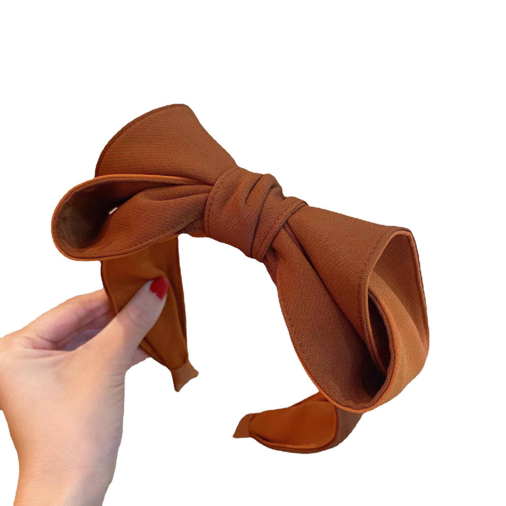 Retro Solid Color Three-dimensional Multilayer Bow Headband