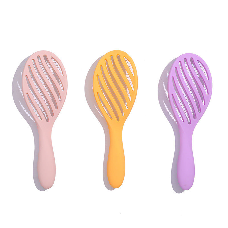 Candy-colored Lightweight Material Round Head Massage Smooth Hair Comb