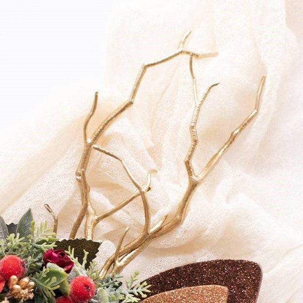 Girl Headband Skull Christmas Artificial Flower Reindeer Decoration