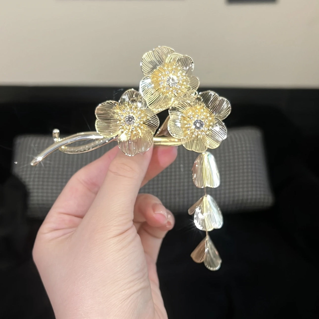 Butterfly Tassel Flowers Hair Clasp Banana Clip