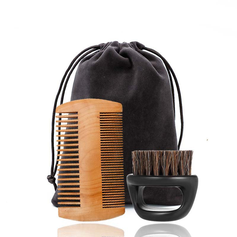 Ring Oil Hair Comb Broken Grate Double Sided Care Set