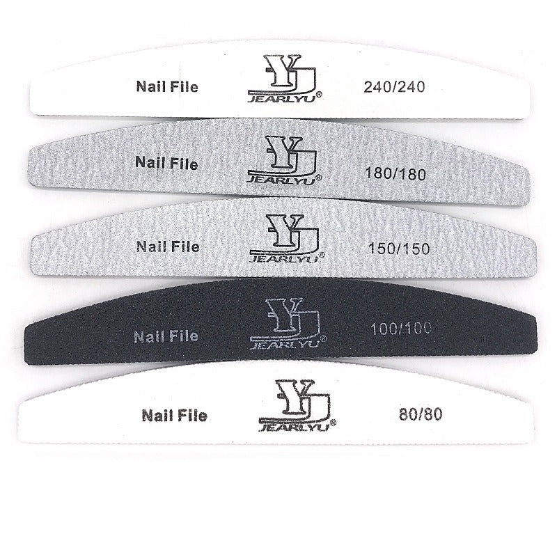 Nail Sunshine Half-moon Shaped Nail File, Gray Nail File, High-end Washable Nail File, Non-shedding Sanding Nail File.