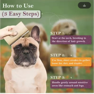 Portable Wooden Pet Hair Comb