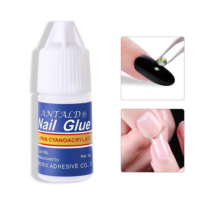 Antald Nail Rhinestone Sticking Glue Water Sticker Nail Tip Ornament