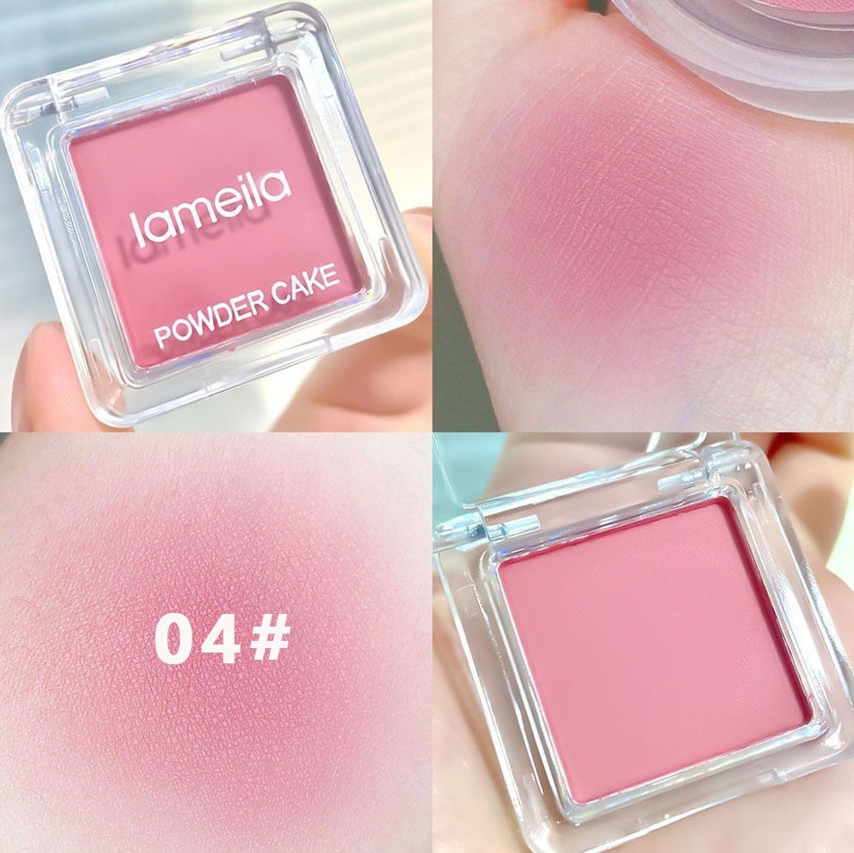 La mei la Monochrome Ice Cube Blush Ins Brightening Color Rendering Long-lasting Natural Delicate