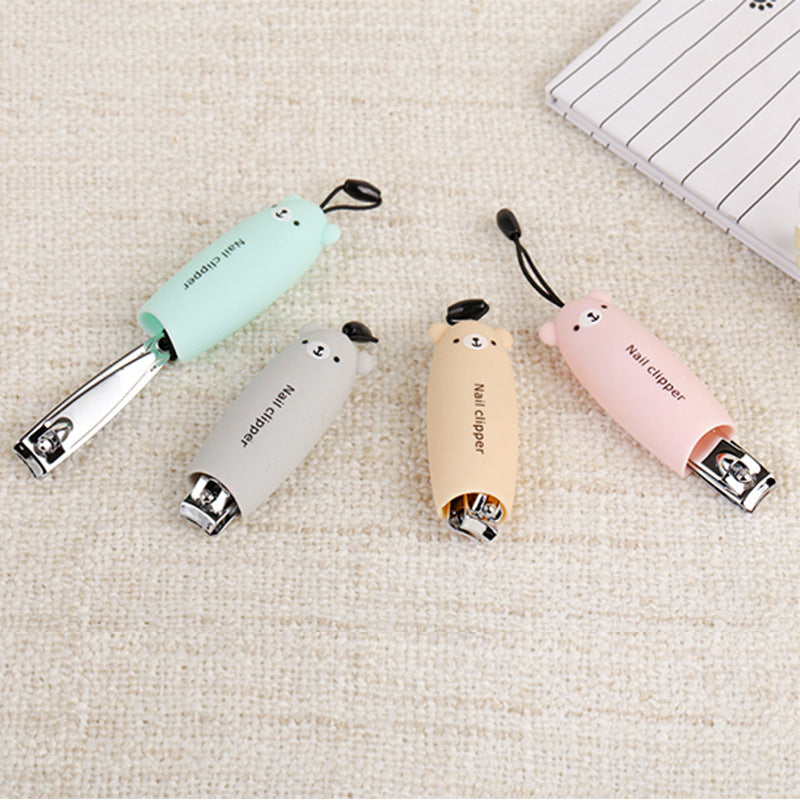 Creative Bear Nail Clipper Stainless Steel Cartoon Silicone Nail Clipper