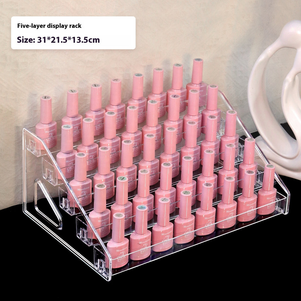 Multi-layer Plastic Transparent Acrylic Nail Polish Display Rack