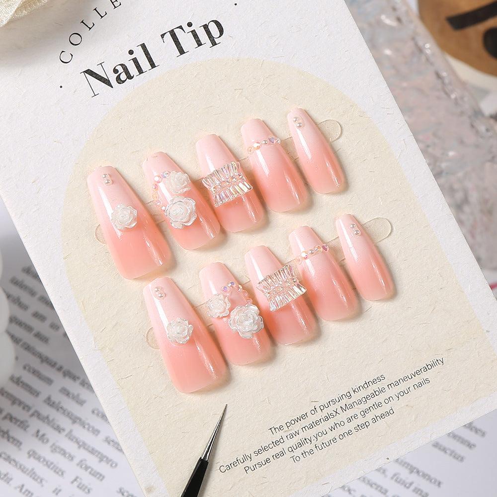 Ice Crystal Multilayer Bow Nail Tip 3 Dstereo Nail Sticker