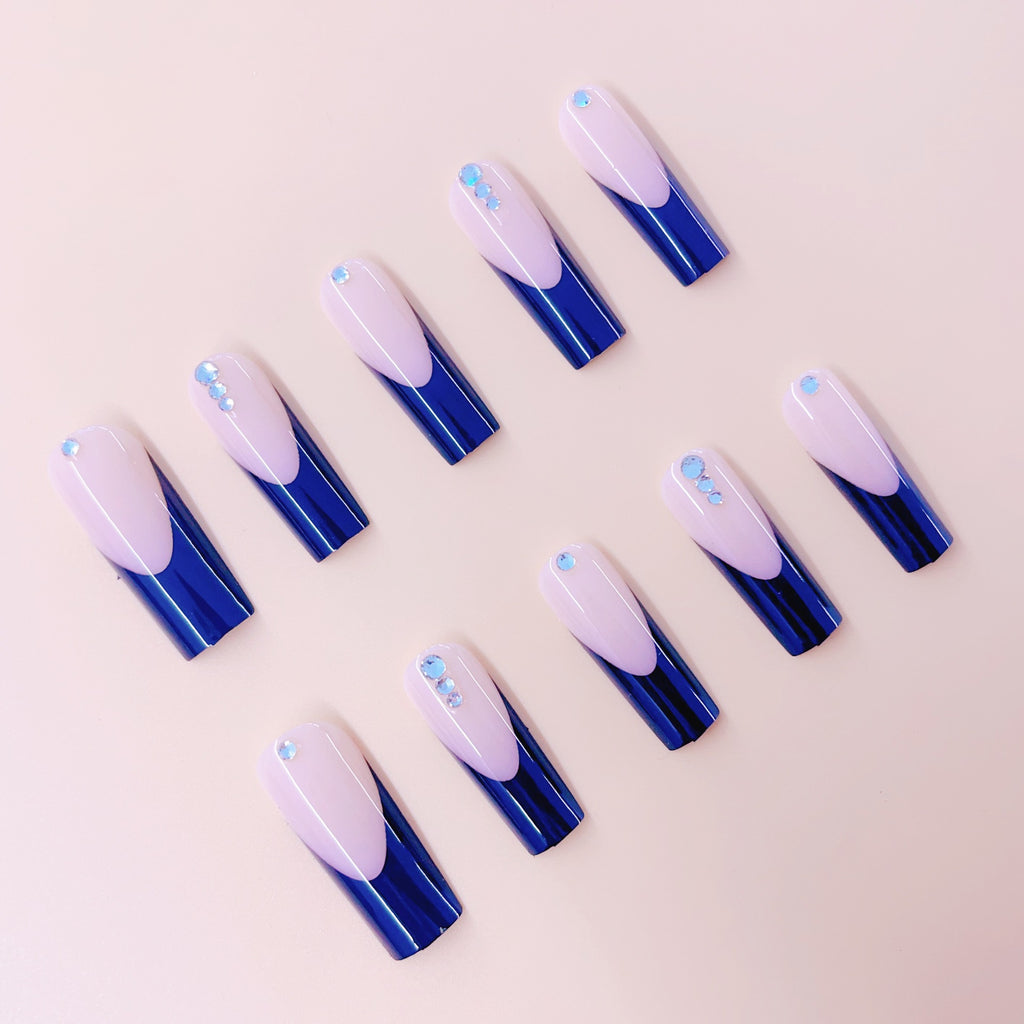 Black Edge French Long Ballet Finished Wear Manicure