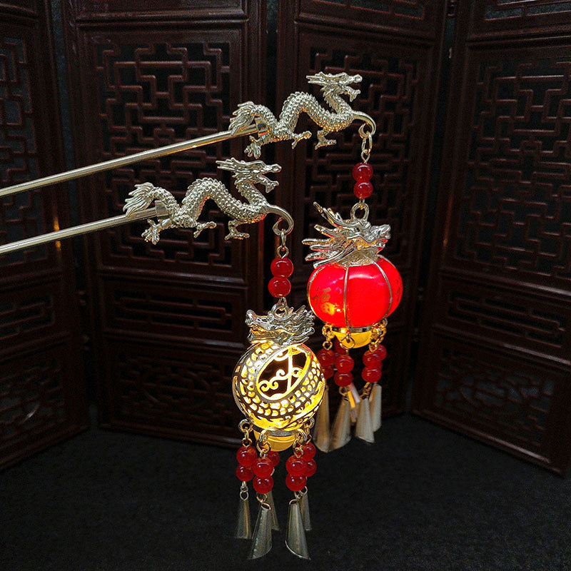 Dragon Year Luminous Lantern Hairpin High Sense