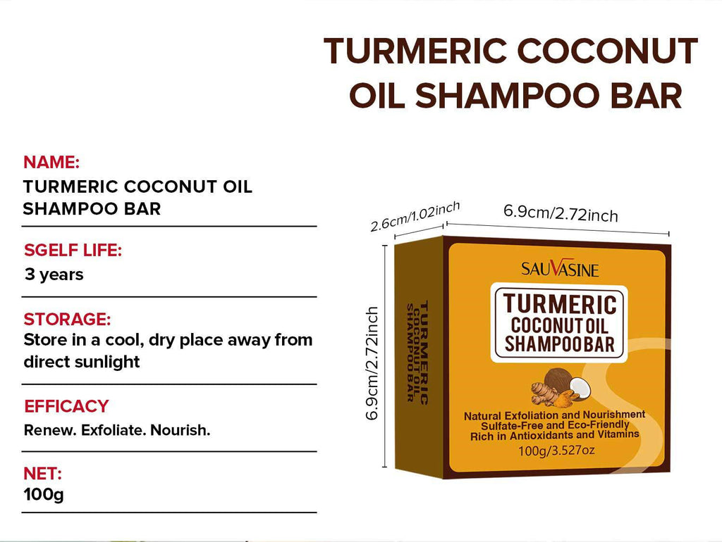 Cross-border New Turmeric Coconut Oil Shampoo Soap