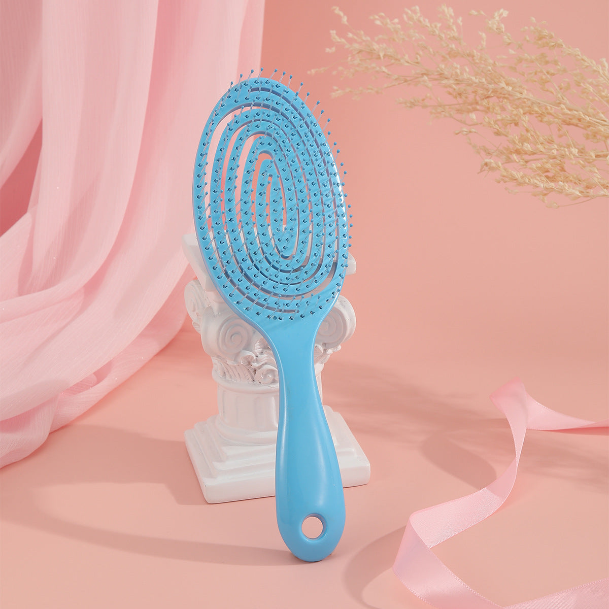 Hollow Hair Handheld Candy Color Dry Comb