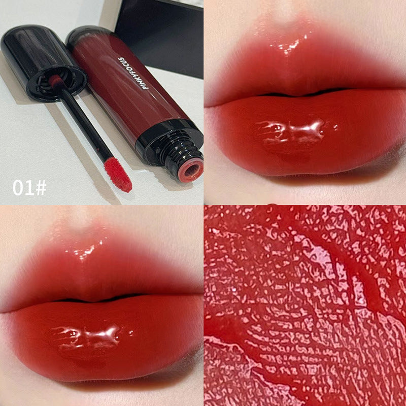 Black Shiny Makeup Mirror Lip Lacquer