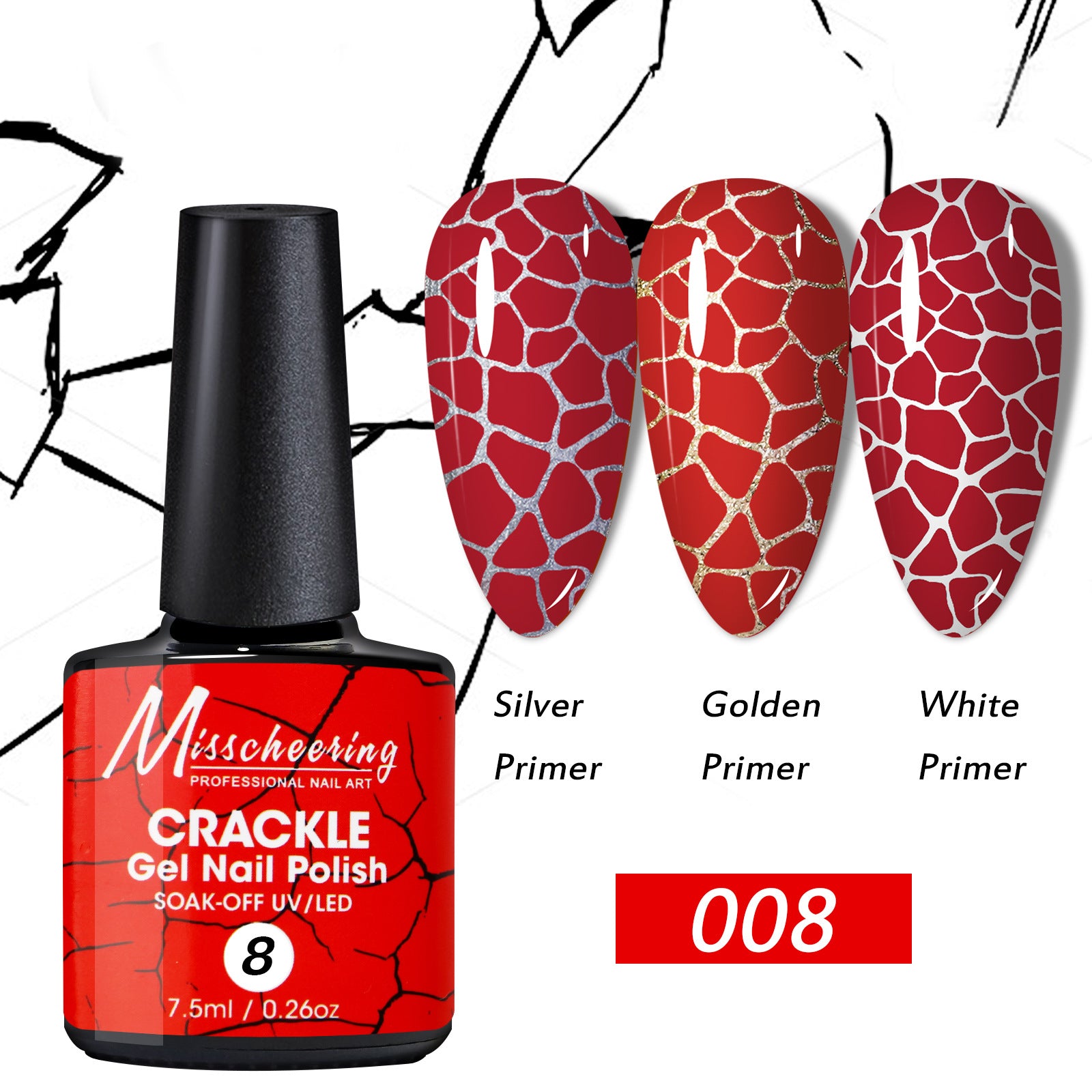 Crackle Nail Crack Glue Cracked Marble Gel Nail Polish